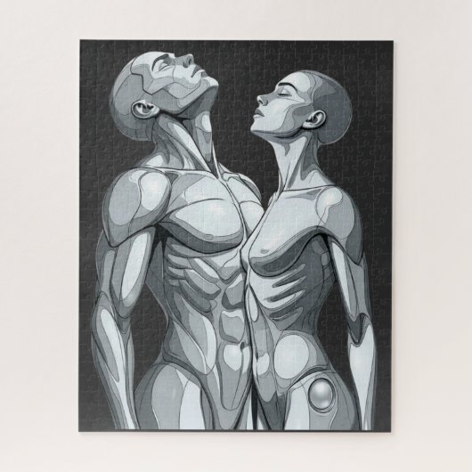 Cyborg Couple Futuristic Jigsaw Puzzle (Vertikal)