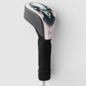 Cyborg Cyberpunk Dj Monogramm Golf Headcover (angewinkelt)