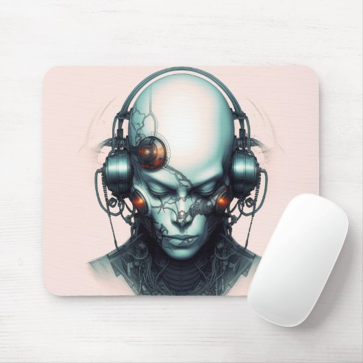 Cyborg Cyberpunk Dj Mousepad (Mit Mouse)