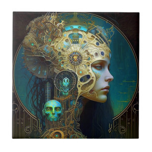 Cyborg Fantasy Sci-Fi Art Keramik Tile Fliese