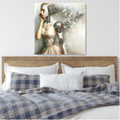 Cyborg Female Ai Art Leinwanddruck (Insitu (Schlafzimmer))