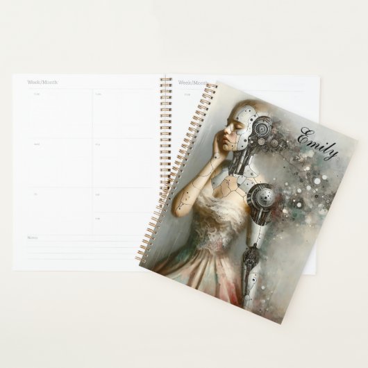 Cyborg Female Ai Art Personalisiert Planer (Anzeige)