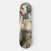 Cyborg Female Ai Art Skateboard (Vorderseite)