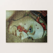 Cyborg-Frau mit Blume Puzzle (Horizontal)