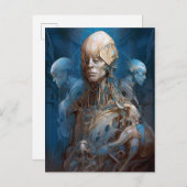 Cyborg Futuristische Science Fiction Postkarte (Vorne/Hinten)