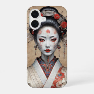 Cyborg Geisha modernes Japan Cover iPhone 16 Hülle