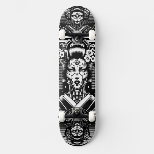 Cyborg Geisha Skateboard (Vorderseite)