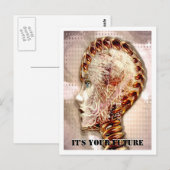 Cyborg Ginger anpassbare Postkarte (Vorne/Hinten)