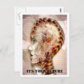 Cyborg Ginger individuell anpassbare Postkarte (Vorne/Hinten)