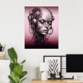 Cyborg Girl Cool Teen Poster (Heimbüro)