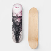 Cyborg Girl Fantastisch künstlerisch Skateboard (Vorderseite)