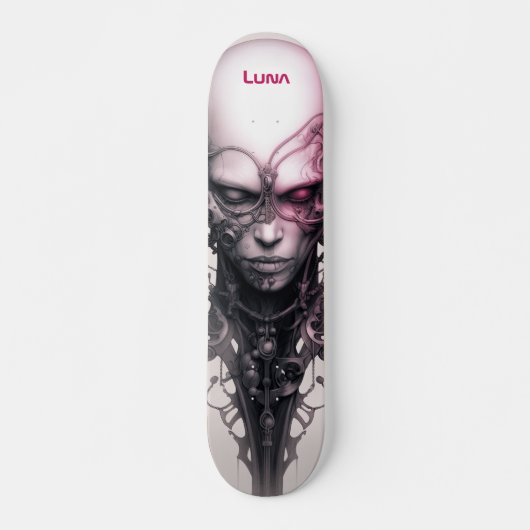 Cyborg Girl Fantastisch künstlerisch Skateboard (Vorne)