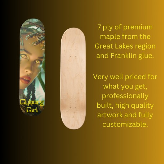 Cyborg Girl Skateboard
