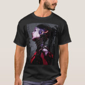 Cyborg Girl Urban Cyberpunk Style T-Shirt (Vorderseite)