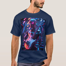 Cyborg Guitarist Robot - Sci-Fi Music T - Shirt