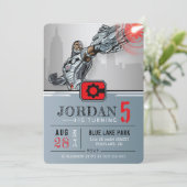 Cyborg | Happy Birthday Einladung (Stehend Vorderseite)