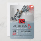 Cyborg | Happy Birthday Einladung (Vorderseite)