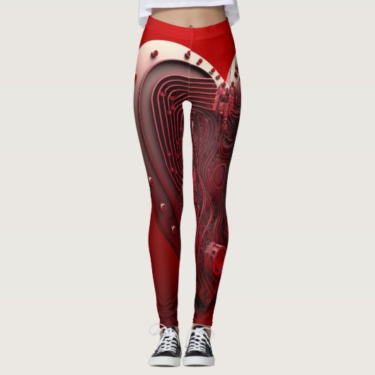Cyborg Heart Leggings (Vorderseite)