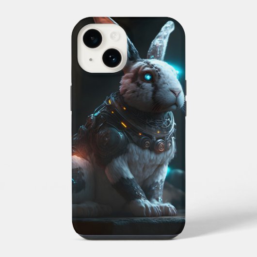 Cyborg-Kaninchen iPhone Hülle (Rückseite)