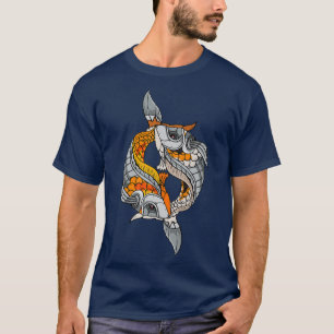 Cyborg Koi Fish Japanischer Cyber-Ästhetik Premium T-Shirt