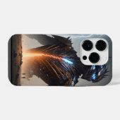 Cyborg-Krieger iPhone Hülle (Rückseite (Horizontal))