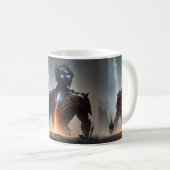 Cyborg-Krieger Kaffeetasse (VorderseiteRechts)