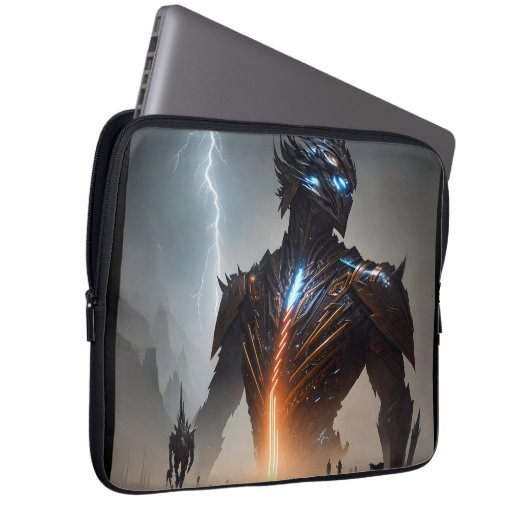 Cyborg-Krieger Laptopschutzhülle (Vorne Rechts)