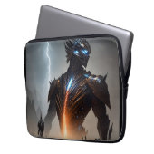 Cyborg-Krieger Laptopschutzhülle (Vorderseite Links)