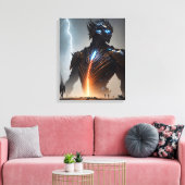 Cyborg-Krieger Leinwanddruck (Insitu (Wohnzimmer))
