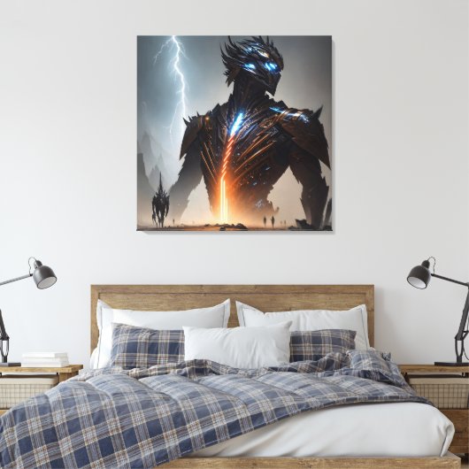 Cyborg-Krieger Leinwanddruck (Insitu (Schlafzimmer))