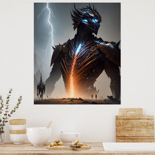 Cyborg-Krieger Poster (Küche)