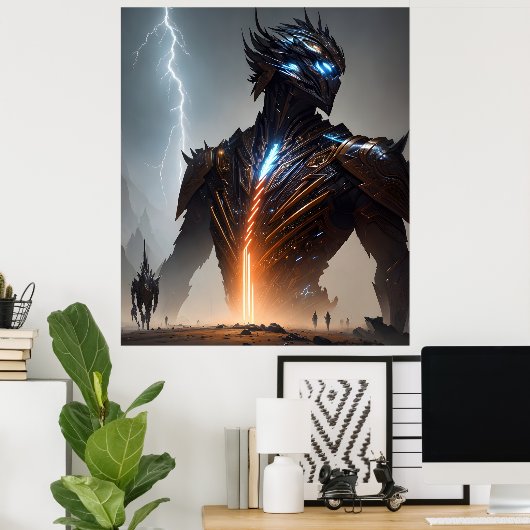 Cyborg-Krieger Poster (Heimbüro)