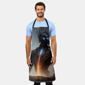 Cyborg-Krieger Schürze (Getragen)