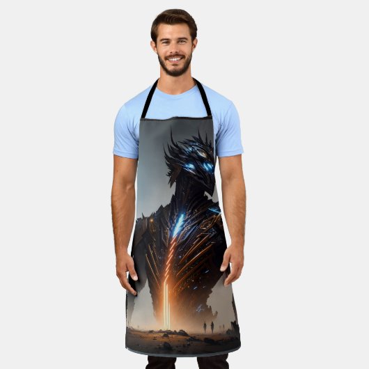 Cyborg-Krieger Schürze (Getragen)