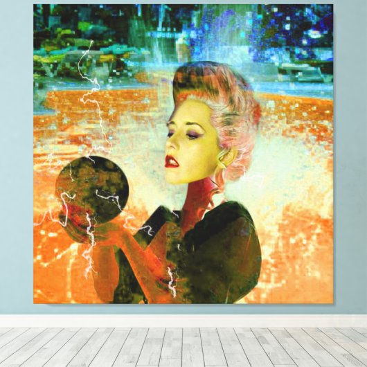 Cyborg Leinwanddruck (Insitu (Holzboden))