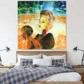 Cyborg Leinwanddruck (Insitu (Schlafzimmer))