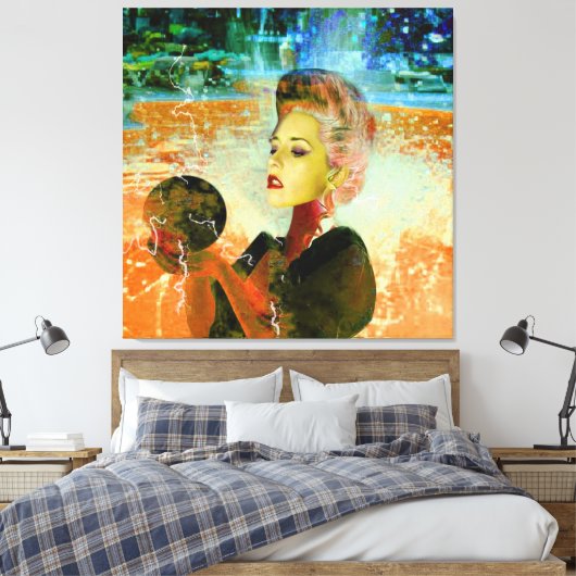 Cyborg Leinwanddruck (Insitu (Schlafzimmer))