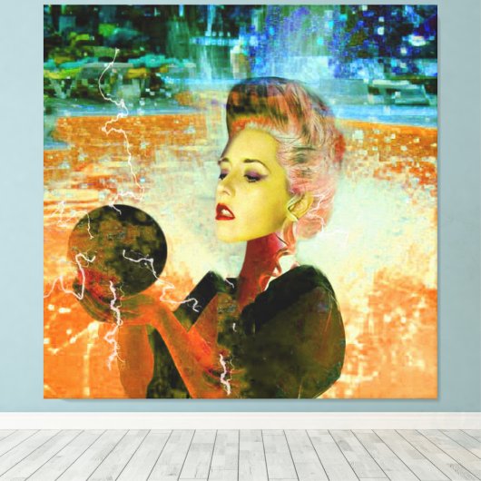 Cyborg Leinwanddruck (Insitu (Holzboden))