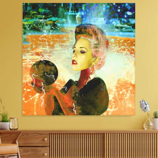 Cyborg Leinwanddruck (Insitu (Wohnzimmer))