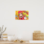 Cyborg-Mädchen. Poster (Küche)
