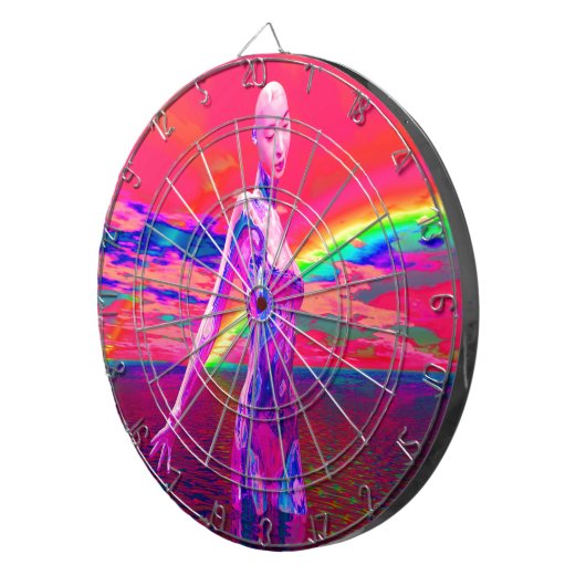 Cyborg Mask Dartscheibe (Vorderseite rechts)