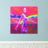 Cyborg Mask Leinwanddruck (Insitu (Holzboden))