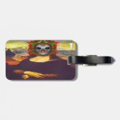 Cyborg Mona Lisa Gepäcktag Gepäckanhänger (Rückseite horizontal)