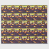 Cyborg Mona Lisa Geschenkpapier (Flach)