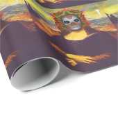 Cyborg Mona Lisa Geschenkpapier (Rolleneckpunkt)