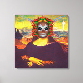 Cyborg Mona Lisa Leinwanddruck