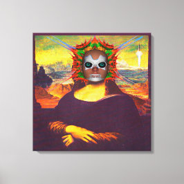 Cyborg Mona Lisa Leinwanddruck