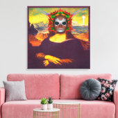 Cyborg Mona Lisa Leinwanddruck (Insitu (Wohnzimmer))