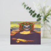 Cyborg Mona Lisa Postkarte (Stehend Vorderseite)