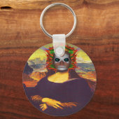 Cyborg Mona Lisa Schlüsselanhänger (Vorderseite)
